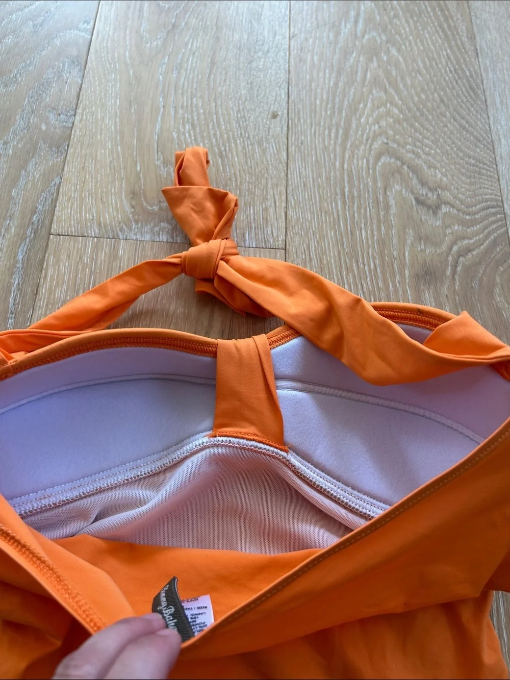 Tommy Bahama Orange Halter Tie Neck Swimsuit
